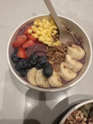Lilly got the açaí   at Aria Hotel - Pressed Juicery in Las Vegas