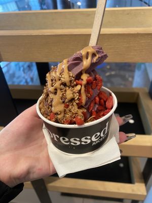 Custom vegan smoothie bowl  at Aria Hotel - Pressed Juicery in Las Vegas