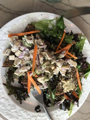 I took this picture after I started eating it - delicious ! at Elixir in Great Barrington