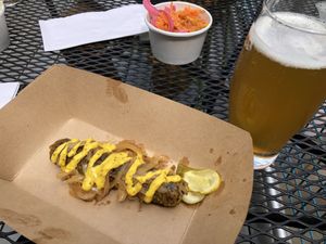 Vegan Not Worst without bun. at The Thirsty Pig in Portland