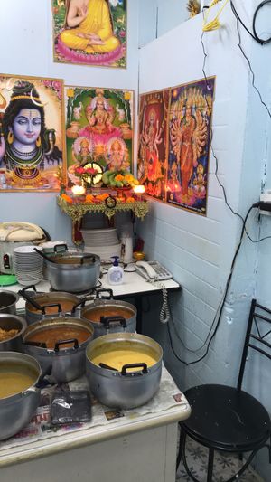 inside of the restaurant  at Indian Food Shop in Bangkok