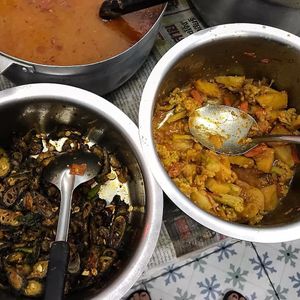 Karela & aloo  at Indian Food Shop in Bangkok