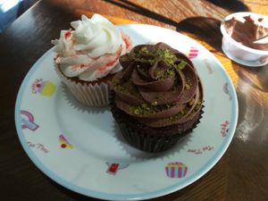 Vegan cupcakes at Insane Acai Bar in West End