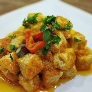 Tofu bumbu kemiri at Mai3 Veggie Kitchen - Raya Tuban in Kuta
