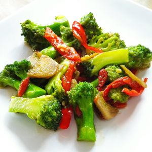 Brocoli and Gojiberies in Ginger sauce at Mai3 Veggie Kitchen - Raya Tuban in Kuta