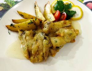 Lemon Oyster mushrooms at Mai3 Veggie Kitchen - Raya Tuban in Kuta