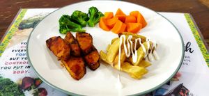 Tofu ribs+ chips at Mai3 Veggie Kitchen - Raya Tuban in Kuta