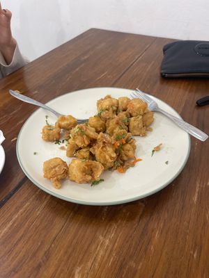 Tahu lada Garamond (gluten free) doesn’t look like much but was sooo good   at Mai3 Veggie Kitchen - Raya Tuban in Kuta