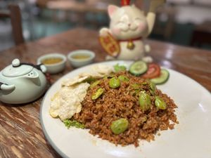 Fried rice petay  at Mai3 Veggie Kitchen - Raya Tuban in Kuta