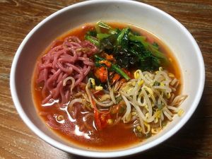 BIT MIE KUAH PEDAS at Mai3 Veggie Kitchen - Raya Tuban in Kuta