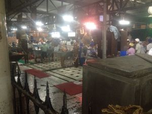 Area where you get your dishes at Golden Temple in Amritsar