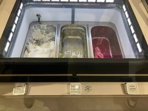 Coconut, Sicilian pistachio, dragonfruit passion fruit sorbet at Nice Cream in Taipei