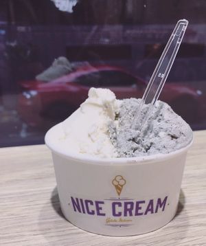 soymilk & black sesame gelato at Nice Cream in Taipei