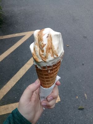 Olive oil and soy milk at Nice Cream in Taipei