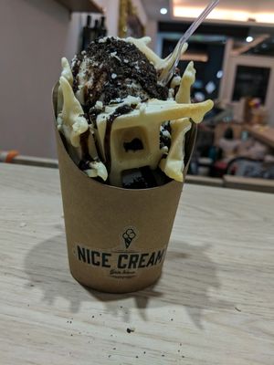 waffle cone at Nice Cream in Taipei