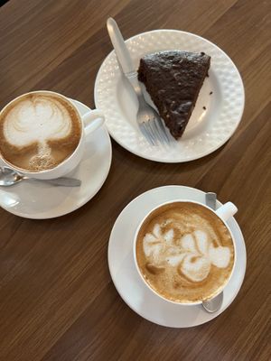 Coffees and cake   at Nick's Italian Kitchen in Dharamshala