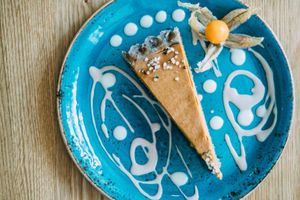 Golden milk pie (nut free). at Mom's Table  in Augsburg