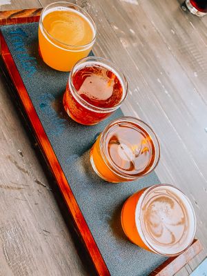 Beer flight! insta @ gabeedeeats at The Beer Plant in Austin