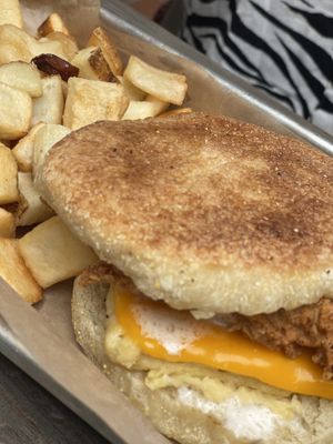 Honey butter chicken sandwich  at The Beer Plant in Austin