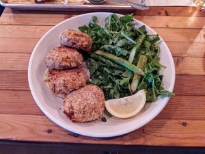 Crab Cakes. at The Beer Plant in Austin