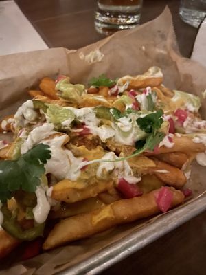 Loaded fries at The Beer Plant in Austin