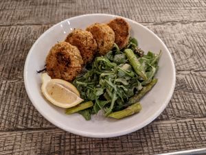 Crab Cakes. at The Beer Plant in Austin