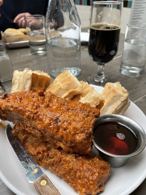Vegan chikn & waffles  at The Beer Plant in Austin