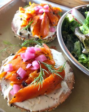 Carrot lox at The Beer Plant in Austin