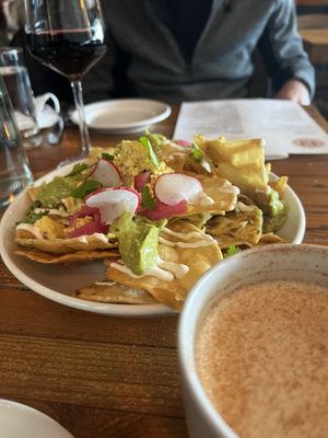 Chai latte and Apps  at The Beer Plant in Austin