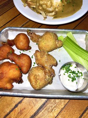 Wings - Buffalo and lemon pepper with bleu cheese dip   at The Beer Plant in Austin