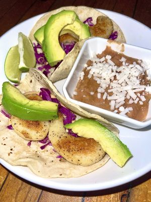 Shrimp tacos   at The Beer Plant in Austin