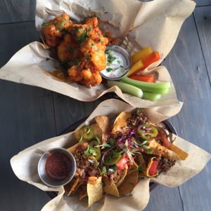 wings and nachos at The Beer Plant in Austin