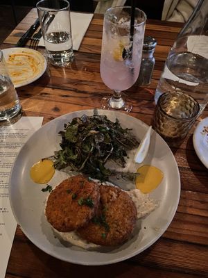 Crab cakes made from Heart of Palm! I was so impressed, one of my “white whale” dishes I missed most when going vegan 3 years ago! This got a happy dance from me.  at The Beer Plant in Austin