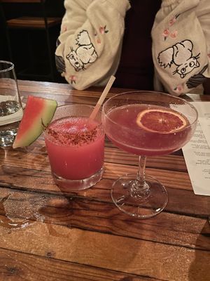 “Hell or High Watermelon” was FANTASTIC! Perfect summer drink, forgot the title of the habanero tequila drink but it was spicy and delicious too!  at The Beer Plant in Austin