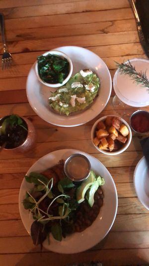 Farmers bowl, avacado toast, and fries at The Beer Plant in Austin
