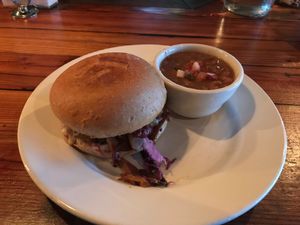 Bbq sandwich  at The Beer Plant in Austin
