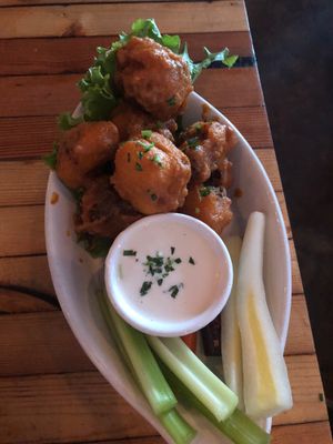 Spicy cauliflower “wings”  at The Beer Plant in Austin