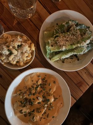 Mac n’ Cheese, Ceaser Salad & Ravioli  at The Beer Plant in Austin