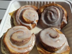 Cinnamon scrolls at Hoo Gah in Bendigo