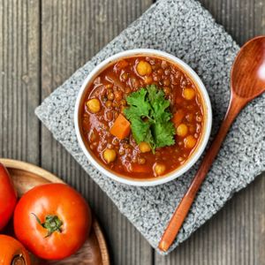 Moroccan Tomato Harira Stew at Sprout Korea Natural Whole Food Service in Seoul
