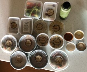 Set for the week!  Theres an option to send back containers for reuse/recycling.   at Sprout Korea Natural Whole Food Service in Seoul