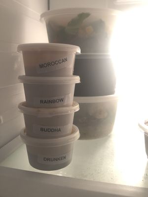 Alll the bowls at Sprout Korea Natural Whole Food Service in Seoul