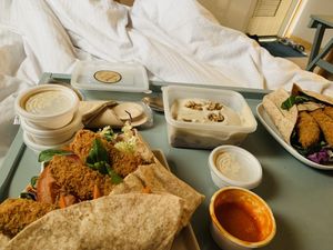 Cesar wrap and buffalo sauce wrap🌱  at Sprout Korea Natural Whole Food Service in Seoul