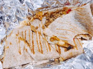 Vegan grilled vegetable quesadilla 비건 그릴드 베지터블 퀘사디아 at Sprout Korea Natural Whole Food Service in Seoul