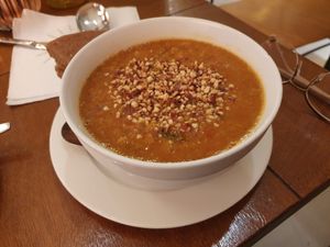 Spiced lentil soup at SLA - Kruisweg in Haarlem