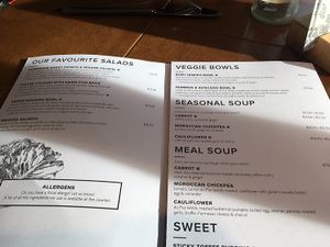 some of the many vegan items marked  at SLA - Kruisweg in Haarlem