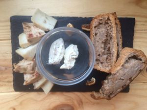 cheese plate  at Foodprintz Cafe in Lisbon