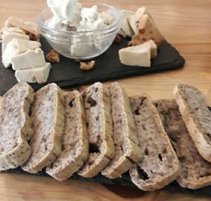 nut based cheese board at Foodprintz Cafe in Lisbon