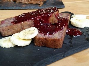banana bread at Foodprintz Cafe in Lisbon