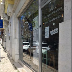 Out of the way on a fairly quiet street at Foodprintz Cafe in Lisbon